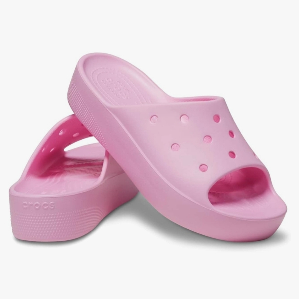 CROCS Womens Classic Slides Flamingo Pink, Size 9
